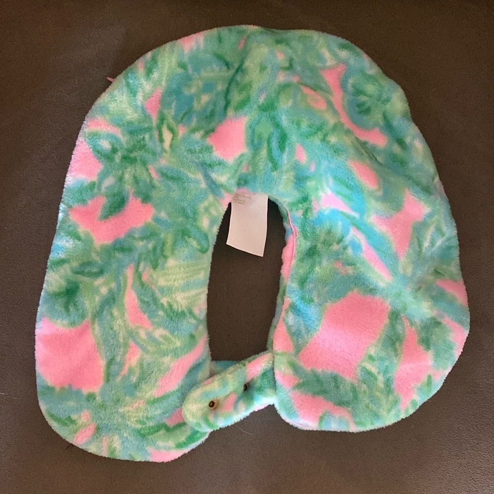 Inflatable lilly Pulitzer airplane pillow